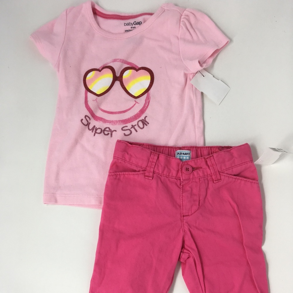 Rare Editions leggings & Baby Gap t-shirt
